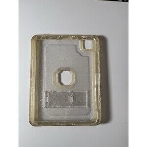 Clear Glitter iPad Case w Kickstand Tablet Cover Yellowed Discoloration Used